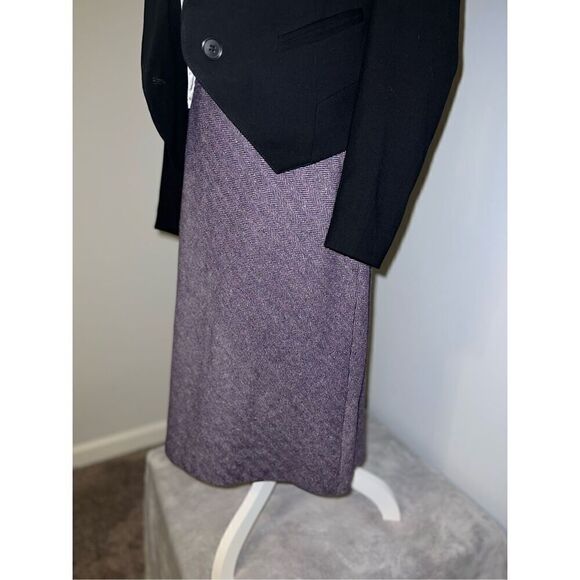 Brooks 346 Wool Silk Blend Purple MIDI Skirt 8 - Picture 4 of 7